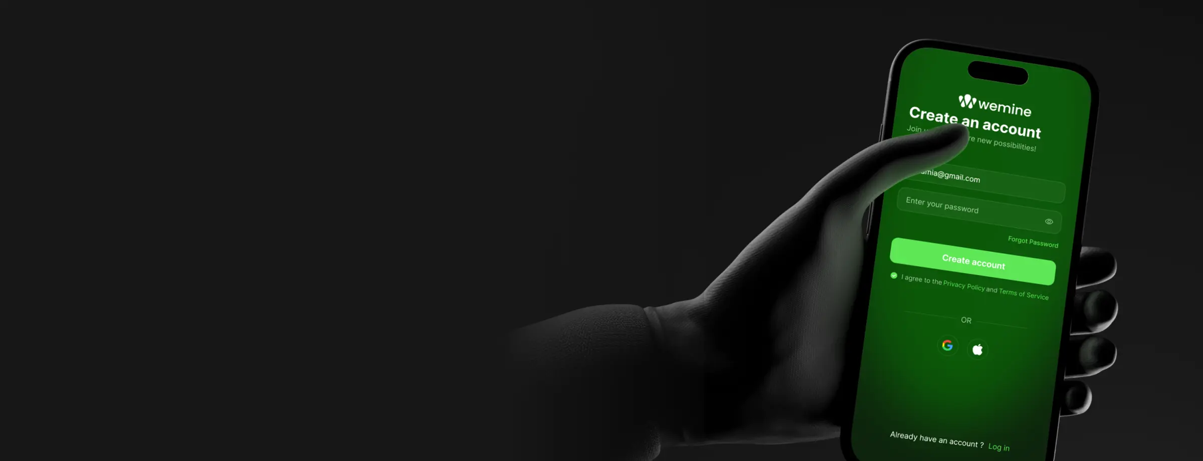 Application preview background